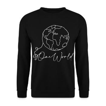 World - Unisex Sweatshirt - black - Front - Alina (178cm) & Michal (187cm)