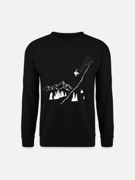 Snowboarder, Wintersport, Berge, Snowboard, Schnee - Unisex Pullover - Schwarz