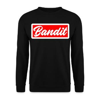 bandit thief crime criminal sticker hooligan gang - Unisex Sweatshirt - black - Front - Alina (178cm) & Michal (187cm)