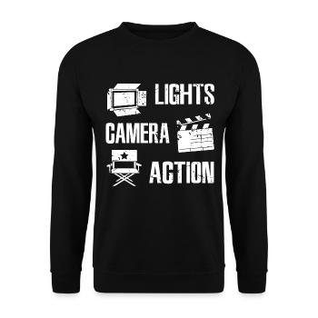 Filmmaker - Unisex Sweatshirt - black - Front - Alina (178cm) & Michal (187cm)