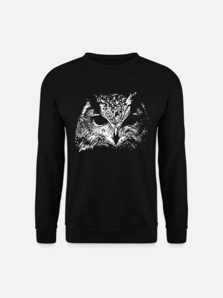 Hibou effrayant - Sweat-shirt Unisexe - noir