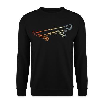 Vintage Skateboard - Unisex Sweatshirt - black - Front - Alina (178cm) & Michal (187cm)