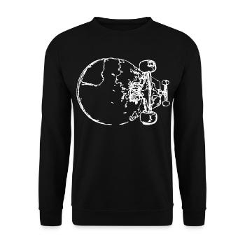 Skateboard Sketch - Unisex Sweatshirt - black - Front - Alina (178cm) & Michal (187cm)