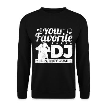 Lieblings-DJ - Unisex Pullover - Schwarz - Vorne - Alina (178cm) & Michal (187cm)