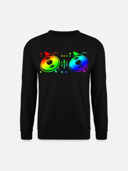 Turntable Disc Jockey - Unisex Pullover - Schwarz