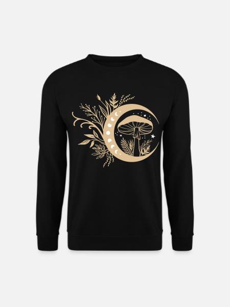 Cottagecore Aesthetic Mushroom - Unisex Pullover - Schwarz