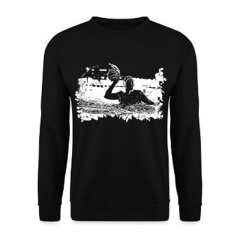 Water polo, water polo - Unisex Sweatshirt - black - Front - Alina (178cm) & Michal (187cm)