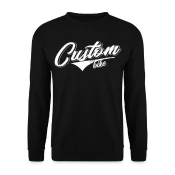 custom bike biker tour rock bobber tuner tuning - Unisex Sweatshirt - black - Front - Alina (178cm) & Michal (187cm)