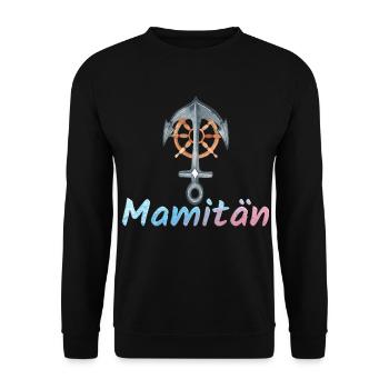 Damen Mamitän Segeln Mama und Kapitänin Segelboot - Unisex Pullover - Schwarz - Vorne - Alina (178cm) & Michal (187cm)