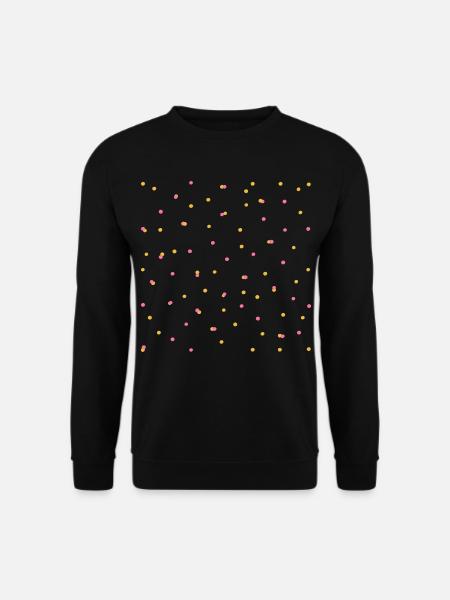 Confetti in pink & yellow - Unisex Sweatshirt - black