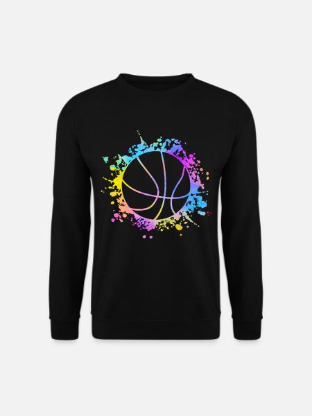 Basketball Paint Splatters colorful - Unisex Sweatshirt - black
