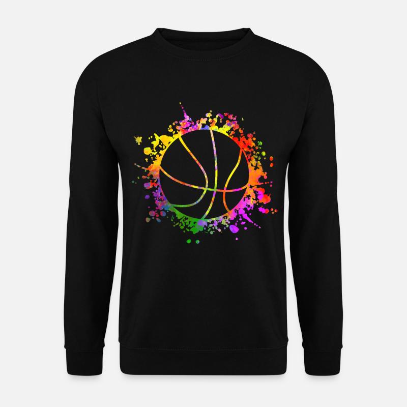 Basketball Farbspritzer Farbklecks - Unisex Pullover - Schwarz