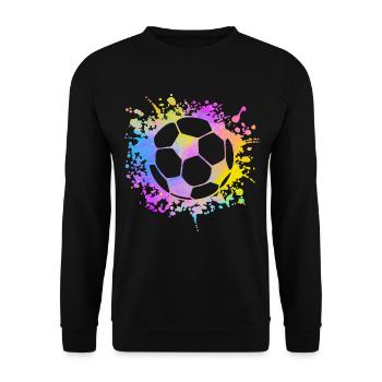 Paint Splashes Soccer Lover Graphisme Football - Sweat-shirt Unisexe - noir - Devant - Alina (178cm) & Michal (187cm)
