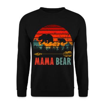 mama bear - Unisex Sweatshirt - black - Front - Alina (178cm) & Michal (187cm)