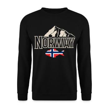 Norvège Pêche Pêcheur Pêcheur - Sweat-shirt Unisexe - noir - Devant - Alina (178cm) & Michal (187cm)