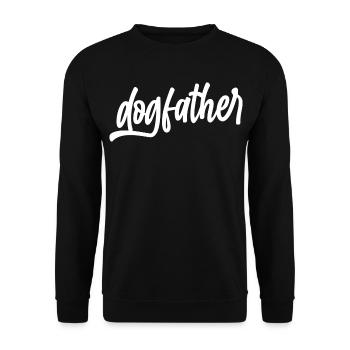 cat dog catmom tier godfather dogfather liebe katz - Unisex Pullover - Schwarz - Vorne - Alina (178cm) & Michal (187cm)
