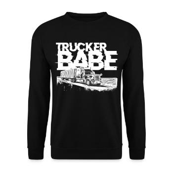 Camionneur Babe - Sweat-shirt Unisexe - noir - Devant - Alina (178cm) & Michal (187cm)