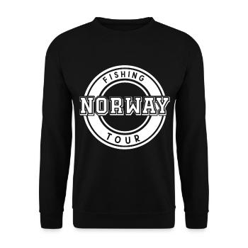 Norway Fishing Fishing Angler Fishing Tour - Unisex Sweatshirt - black - Front - Alina (178cm) & Michal (187cm)