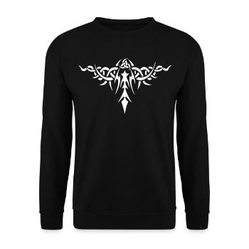 Weißes dorniges Symbol - Unisex Pullover - Schwarz - Vorne - Alina (178cm) & Michal (187cm)