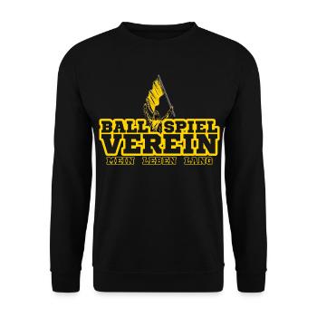 Dortmund Football Fan - Unisex Sweatshirt - black - Front - Alina (178cm) & Michal (187cm)