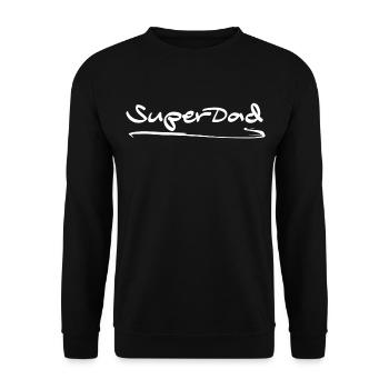 Super Dad - Unisex Sweatshirt - black - Front - Alina (178cm) & Michal (187cm)