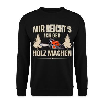 Holzfäller - Unisex Pullover - Schwarz - Vorne - Alina (178cm) & Michal (187cm)