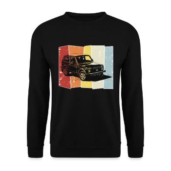 Lada Niwa - Unisex Pullover - Schwarz - Vorne - Alina (178cm) & Michal (187cm)