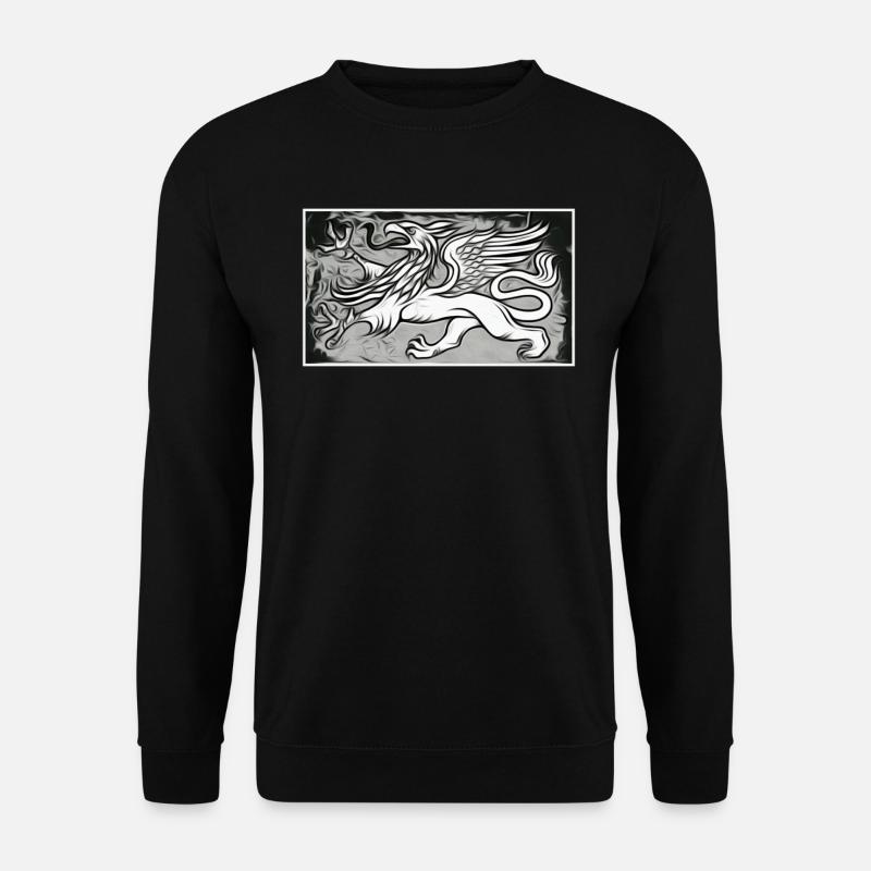Ein Greif in grau - Unisex Pullover - Schwarz