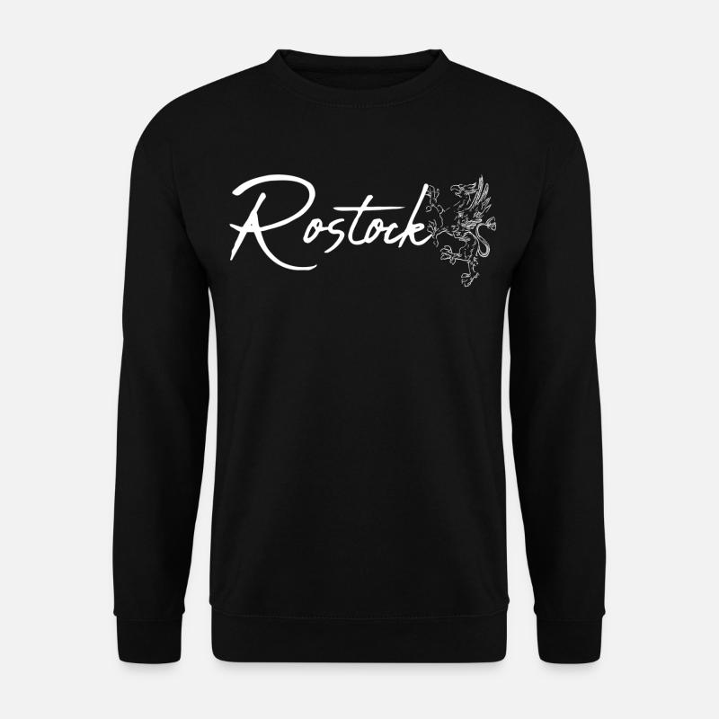 Rostock Schriftzug mit Greif - Unisex Pullover - Schwarz