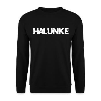 Halunke - Unisex Pullover - Schwarz - Vorne - Alina (178cm) & Michal (187cm)