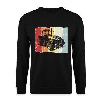 Tracteur Deutz style rétro - Sweat-shirt Unisexe - noir - Devant - Alina (178cm) & Michal (187cm)