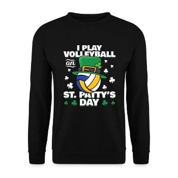 Volleyball de la Saint-Patrick - Sweat-shirt Unisexe - noir - Devant - Alina (178cm) & Michal (187cm)