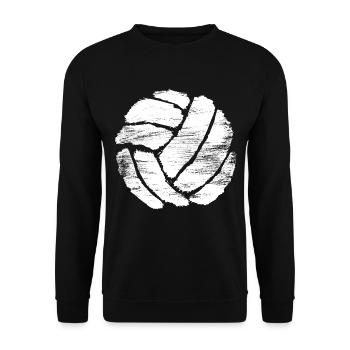 Volleyball Zeichnung - Unisex Pullover - Schwarz - Vorne - Alina (178cm) & Michal (187cm)