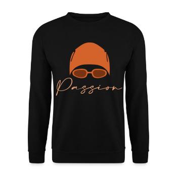 Swimmer - Unisex Sweatshirt - black - Front - Alina (178cm) & Michal (187cm)