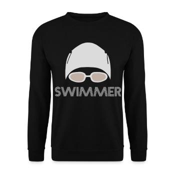 Swimmer - Unisex Sweatshirt - black - Front - Alina (178cm) & Michal (187cm)