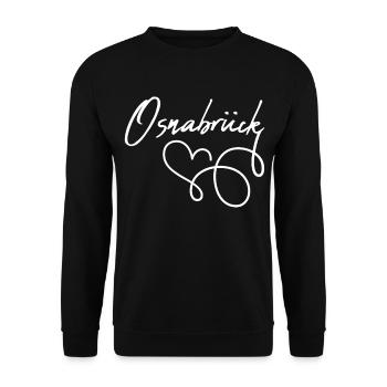 Osnabrück - Unisex Pullover - Schwarz - Vorne - Alina (178cm) & Michal (187cm)