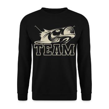 Équipe de pêche Pêche Pêcheur - Sweat-shirt Unisexe - noir - Devant - Alina (178cm) & Michal (187cm)