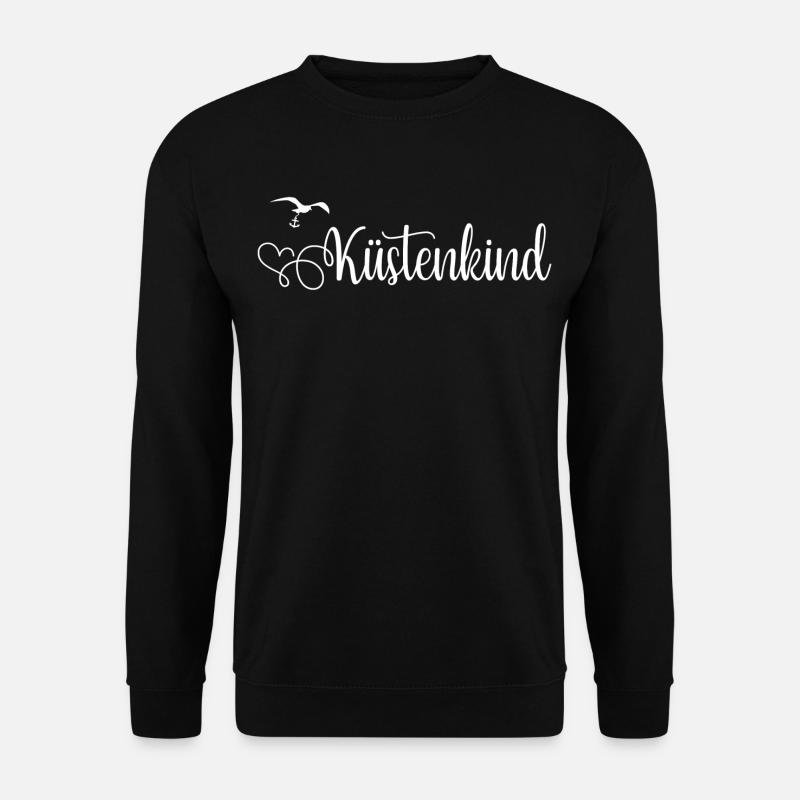 Küstenkind Mit Herz - Unisex Pullover - Schwarz