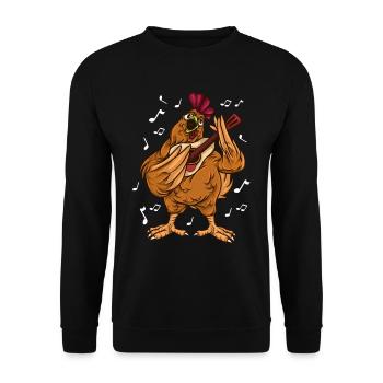 Poulet Tshirt Enfants Poulet Cadeau Musique Country - Sweat-shirt Unisexe - noir - Devant - Alina (178cm) & Michal (187cm)
