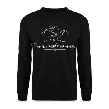 Simple Woman Nature Dogs Dog Mom - Unisex Sweatshirt - black - Front - Alina (178cm) & Michal (187cm)