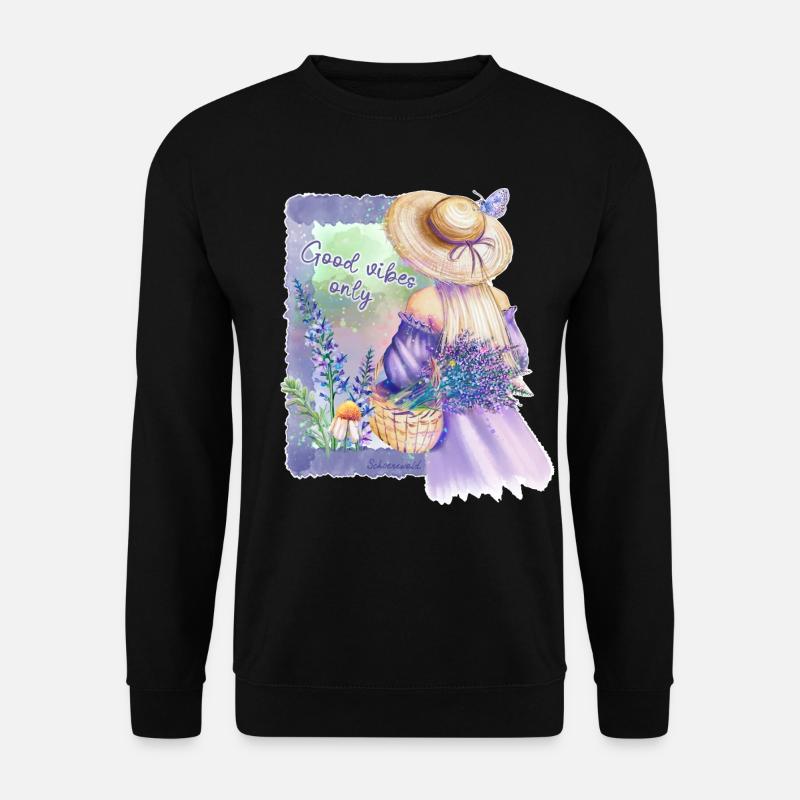 Pastellblumen GuteVibes - Unisex Pullover - Schwarz