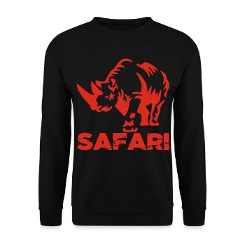 Safari and red rhino - Unisex Sweatshirt - black - Front - Alina (178cm) & Michal (187cm)