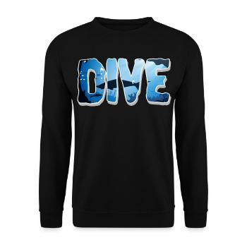 Diving Divers - Unisex Sweatshirt - black - Front - Alina (178cm) & Michal (187cm)
