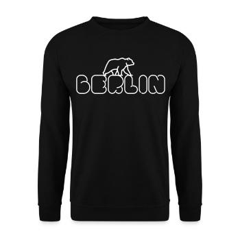 Berlin - Berliner Bär - Unisex Pullover - Schwarz - Vorne - Alina (178cm) & Michal (187cm)