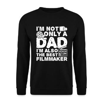 Filmemacher Vater - Unisex Pullover - Schwarz - Vorne - Alina (178cm) & Michal (187cm)