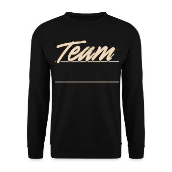 Team - Unisex Pullover - Schwarz - Vorne - Alina (178cm) & Michal (187cm)