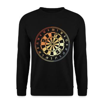 Dartboard - Unisex Sweatshirt - black - Front - Alina (178cm) & Michal (187cm)