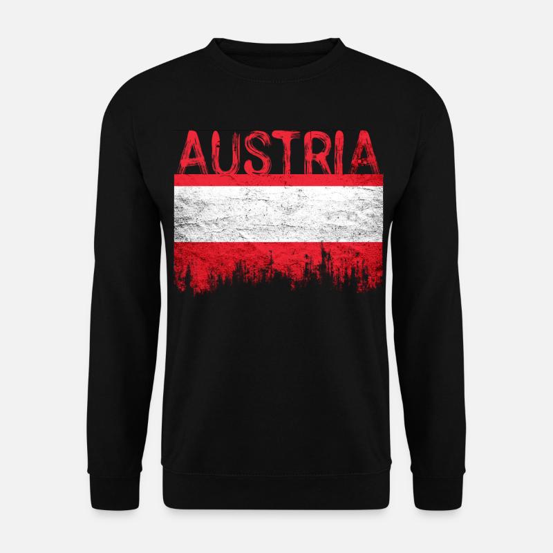 Australischer Flaggenstil mit city Silhouette - Unisex Pullover - Schwarz