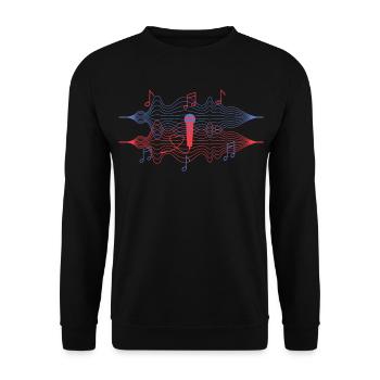 I love music - Unisex Sweatshirt - black - Front - Alina (178cm) & Michal (187cm)