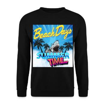 Sommerzeit - Unisex Pullover - Schwarz - Vorne - Alina (178cm) & Michal (187cm)